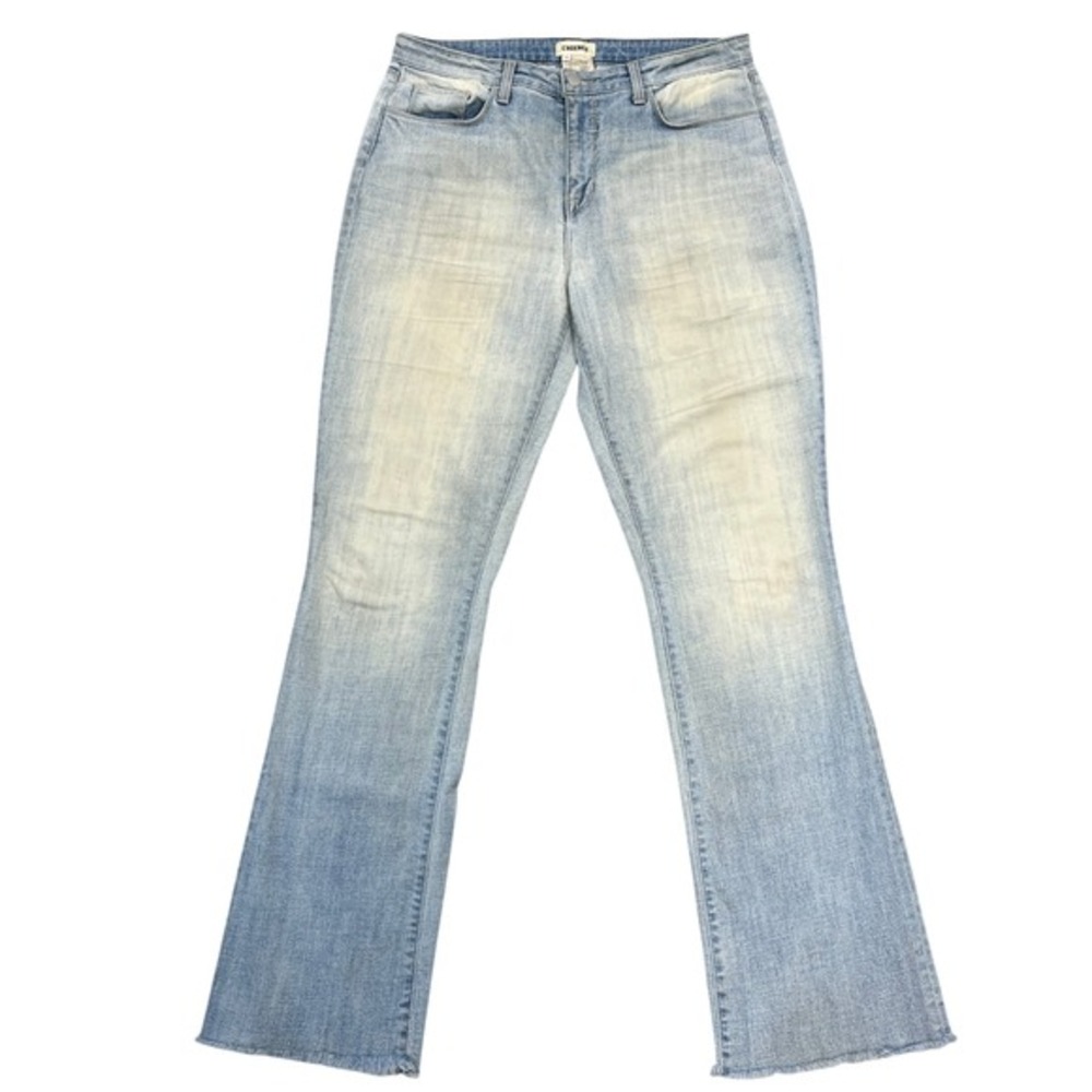 L'AGENCE‎ Straight Leg Jeans 31" Light Wash High-Rise Raw Hem Stretch Boho Read!